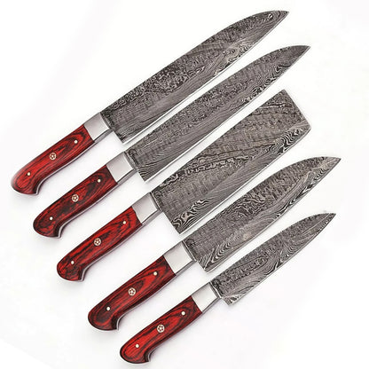 Custom Hand Forged Kitchen Knife Set - Precision Cutting Essentials