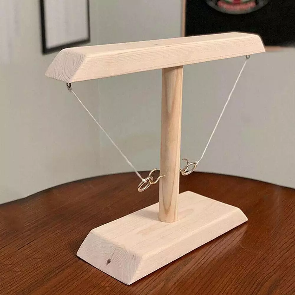 HOOKS! Handmade Wooden Ring Toss Game 3
