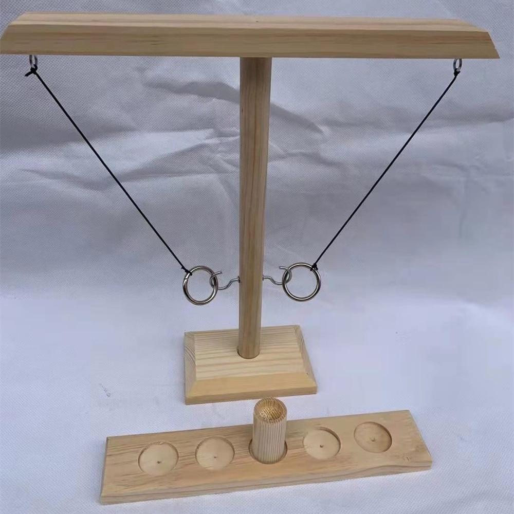 HOOKS! Handmade Wooden Ring Toss Game 5