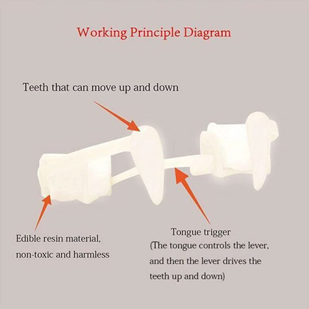 Safe retractable vampire teeth for kids