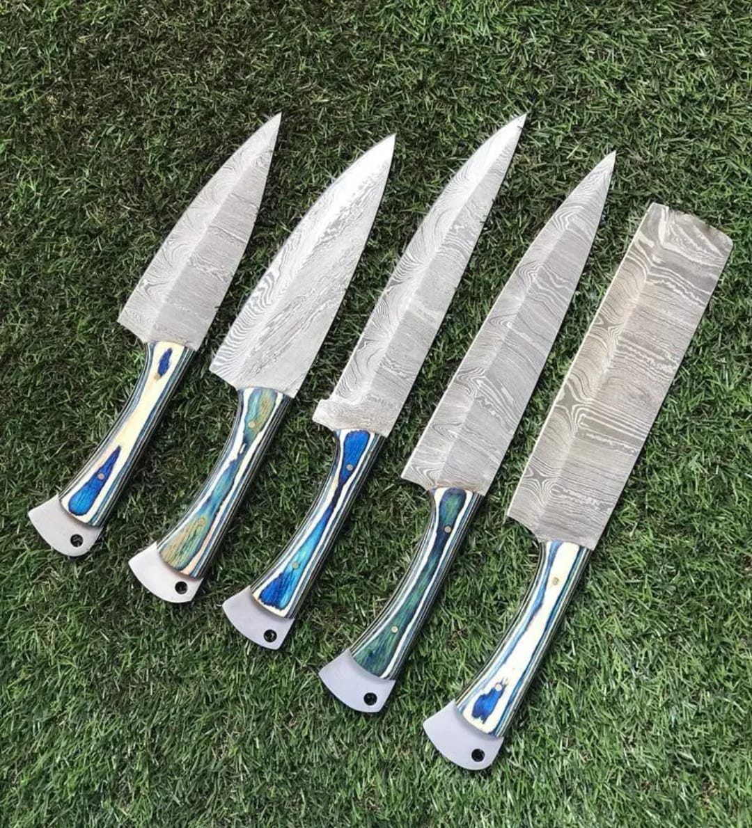 Custom Handmade Hand Forged Damascus Steel Chef Knifejpeg