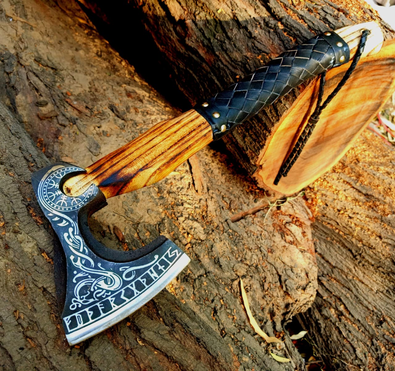 Handmade Steel Tomahawk Axe Throwing Viking Hunting Axejpeg