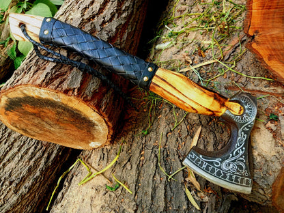 Handmade Steel Tomahawk Axe Throwing Viking Hunting axesjpeg