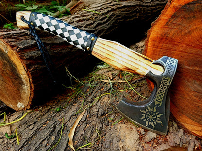 Custom Handmade Damascus Steel Hatchet Tomahawk Axes in usajpeg