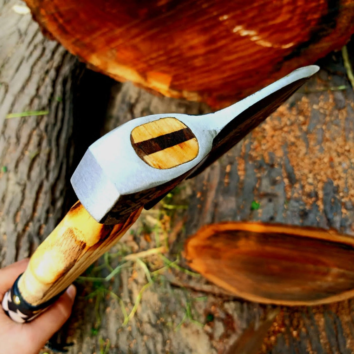Custom Handmade Steel Tomahawk Axe Throwing Viking Hunting Axe in fljpeg