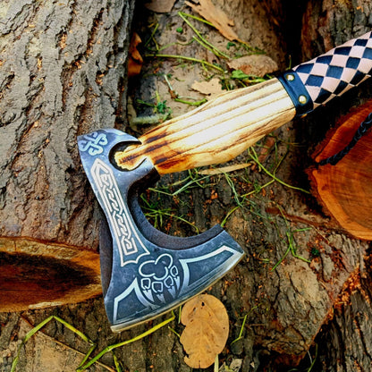 Custom Handmade Steel Tomahawk Axe Throwing Viking Hunting Axe in nycjpeg