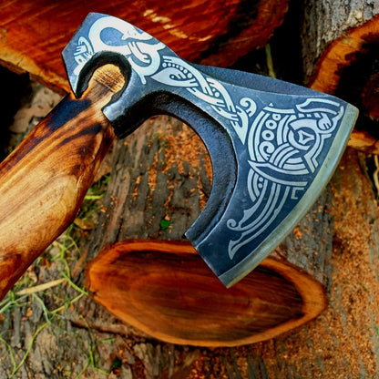 Custom Handmade Steel Tomahawk Axe Throwing Viking Hunting Axe