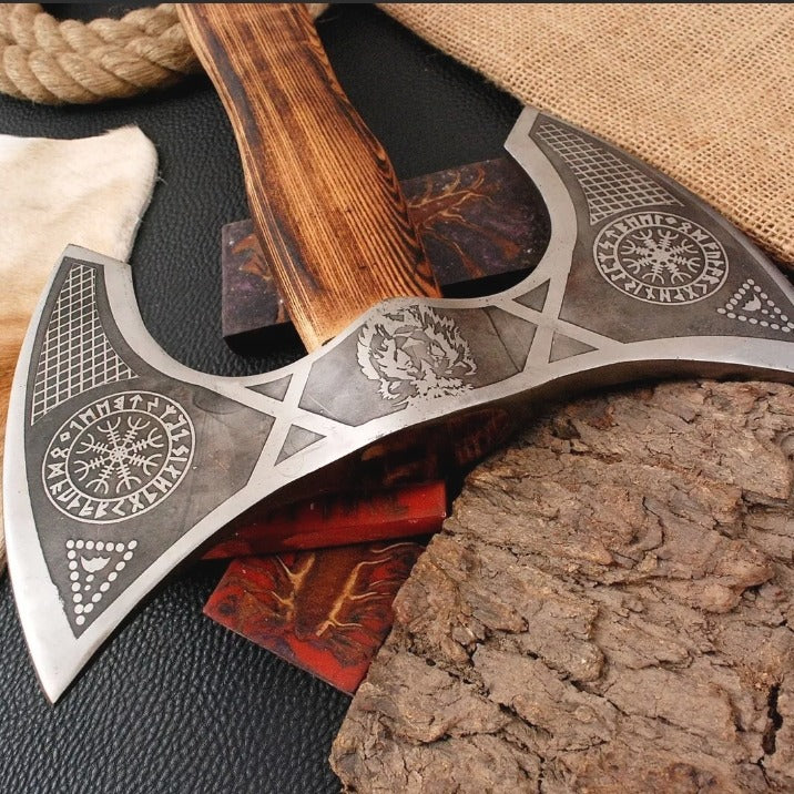 Handmade Steel Tomahawk Axe Throwing Viking Hunting Axe IN USjpeg