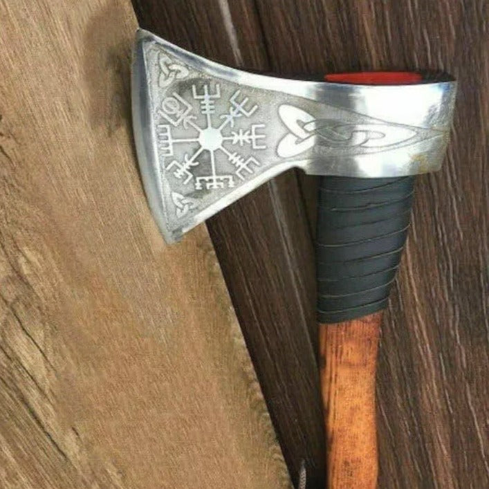 Handmade Steel Tomahawk Axe Integral Ball Hammer Hunting Axessjpeg