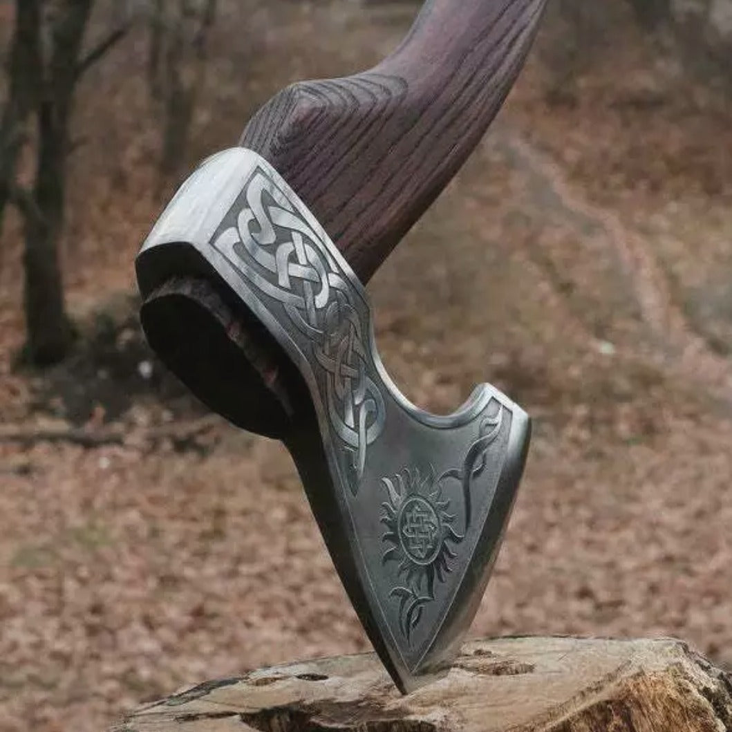 HandmadeSteelTomahawkAxeIntegral HatchetHuntingaxejpeg
