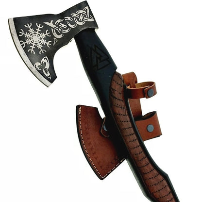 Handmade Carbon Steel Hatchet Tomahawk Hunting Viking Axe
