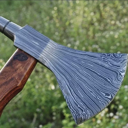 Handmade Damascus Steel hatchet Tomahawk Hunting Viking Axe