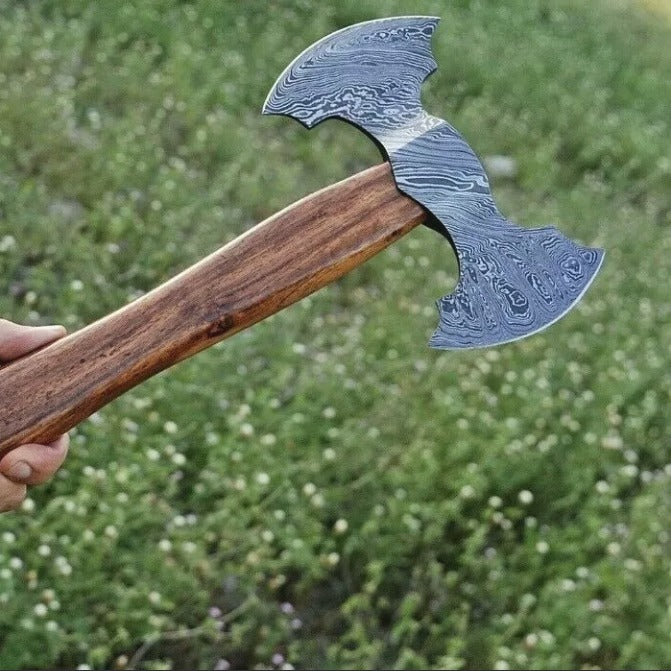 HandForgedCarbonSteelHatchetTomahawkHuntingaxesjpeg