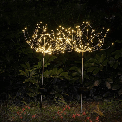 Solar sparkler lights for garden paths