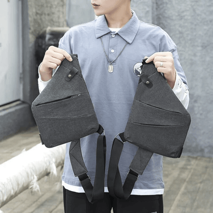 Durable waterproof shoulder bag with multiple compartments