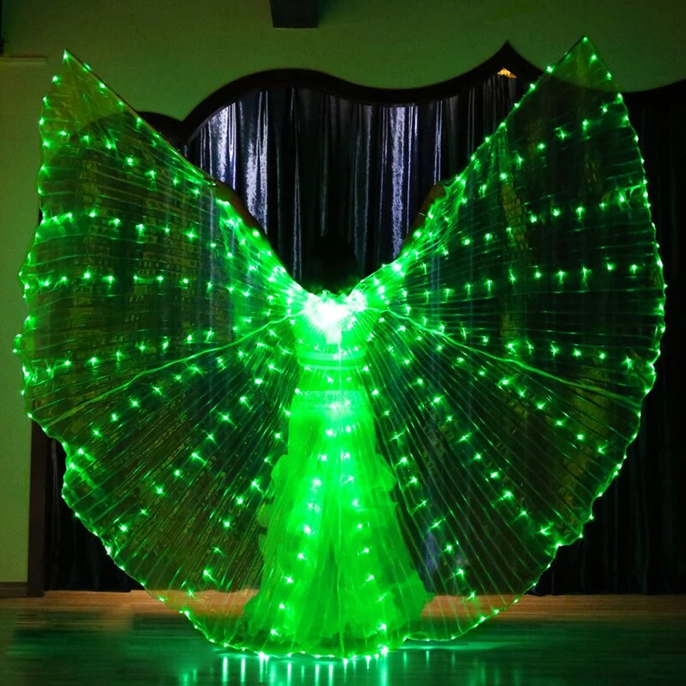 wings luminous costume green