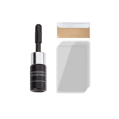 Portable glass repair kit for travel emergencies