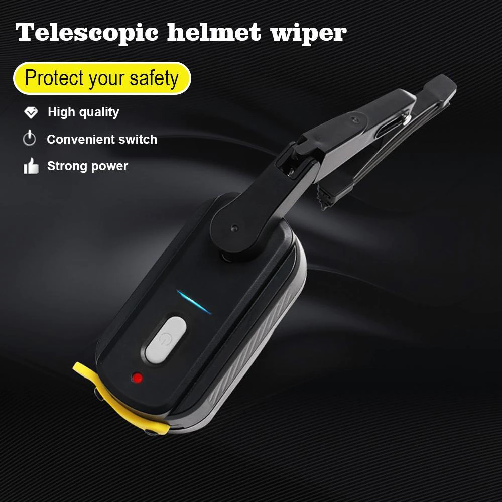 Wipsor Snap-On Electric Wiper For Motorcycle Helmets 3