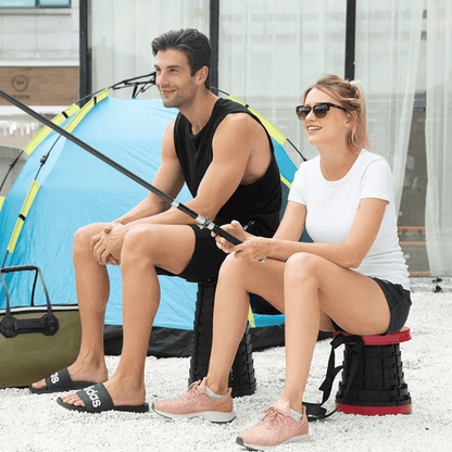 Portable Telescopic Outdoor Stool red