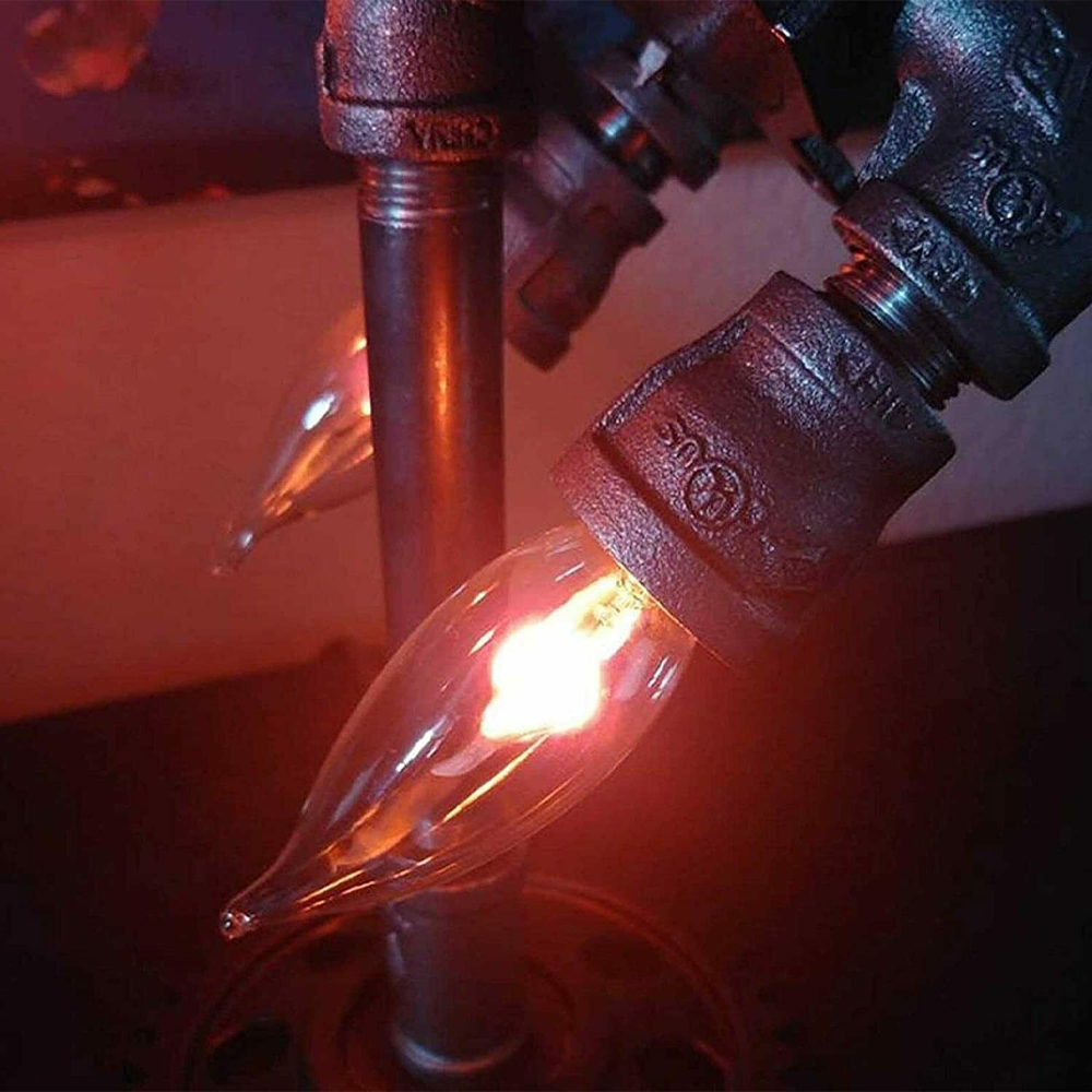 Creative Rocket Lamp with 4 Simulation Flame LED Bulbs