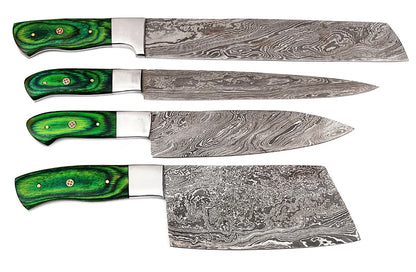 Professional Chef Knives Set Damascus steel Knife sets of 4 PCs