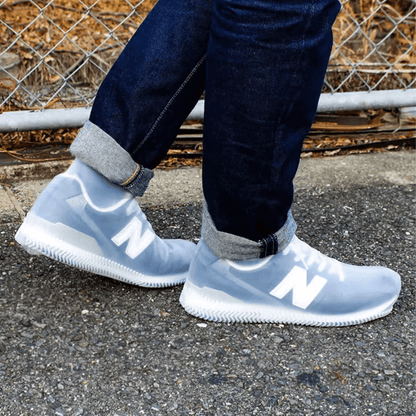 Reusable Non-Slip Shoe Covers White
