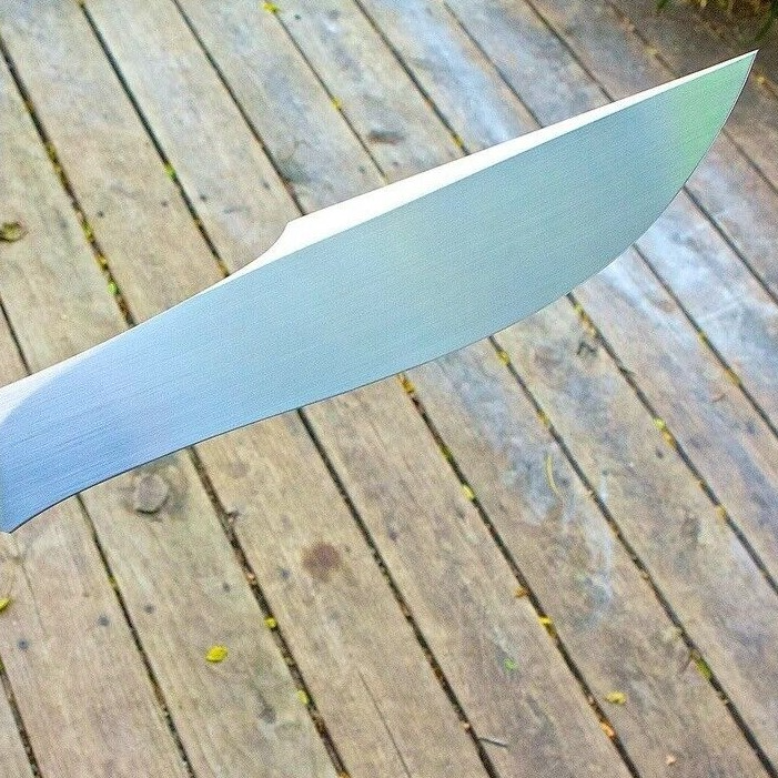 Handmade Carbon Steel Drop Point Knife High Polish Wood Handle  Leather Sheath2jpg