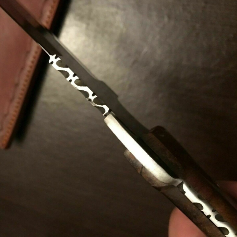 Movie Bowie Knife  Full Tang Hunting Knife  Camping  Leather Sheathjpg