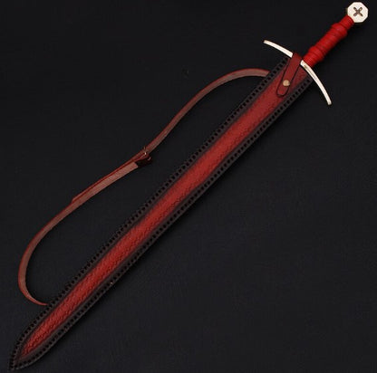 Quest For Fire Knights of Templar Damascus Steel Medieval Arming Sword reviewjpg