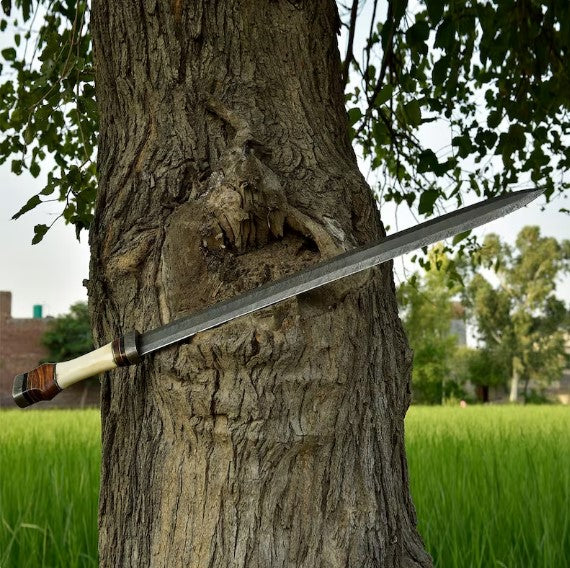 Infantry Roman Army Damascus Steel Spatha Sword  Full Tang Hand Forged Hi 2jpg