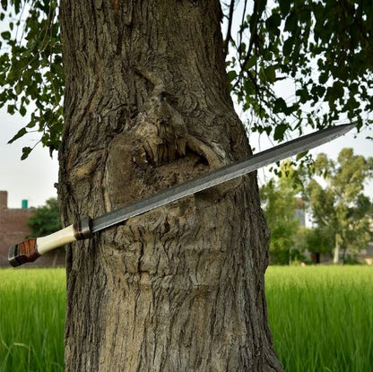 Infantry Roman Army Damascus Steel Spatha Sword  Full Tang Hand Forged Hi 2jpg