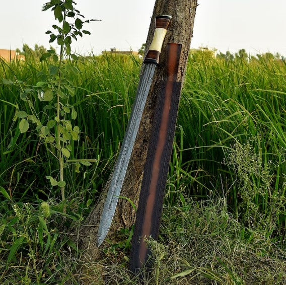 Ancient Greek Spatha Sword | Hand-Forged Damascus Steel Blade