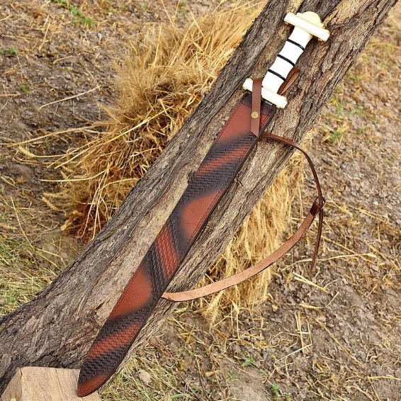 Sword Of Honor Damascus Steel Viking Sword  Norse Inspired Hand Forged Medieval Replica Sword  5