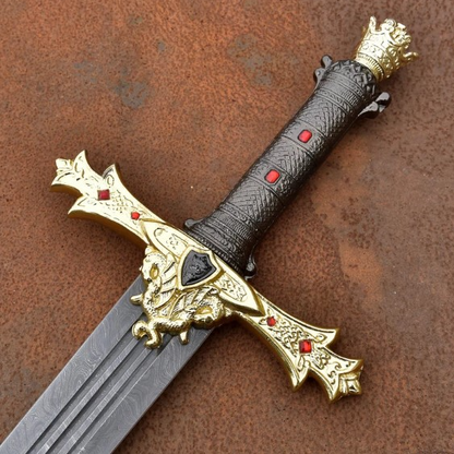 Damascus Excalibur Sword Replica  King Arthurs Damascus Steel Sword