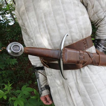 Knights Gothic Medieval Mounted Warriors Sword  Hand Forged Full Tan 3jpg