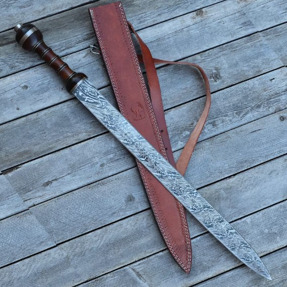 Roman Gladius Sword | Damascus Steel Legio XV Replica