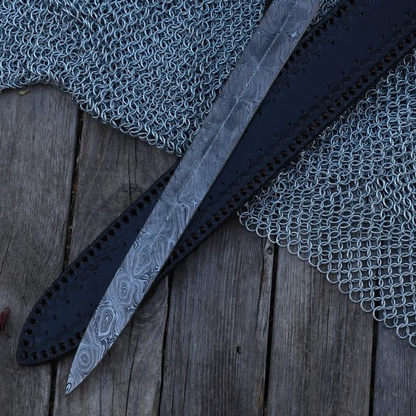 New Horizons Collectible TemplarStyle Sword  Hand Forged Damascus Steel Med 4jpg