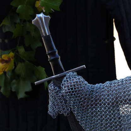 Celestial Dance Damascus Steel Sword  Medieval Hand Forged Templar Inspire 4jpg