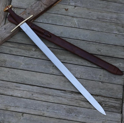 Medieval Battle Ready Collectible Arming Sword  EN45 Carbon Steel Europ 9jpg