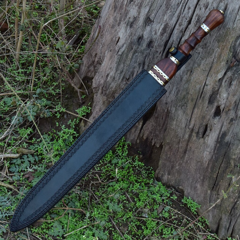 Ancient Roman Inspired Damascus Steel Gladius reviewjpg