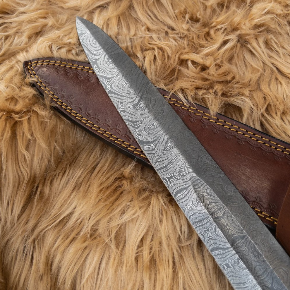 Einherjar Blade of Valhalla Damascus Steel Viking Long Sword njpg