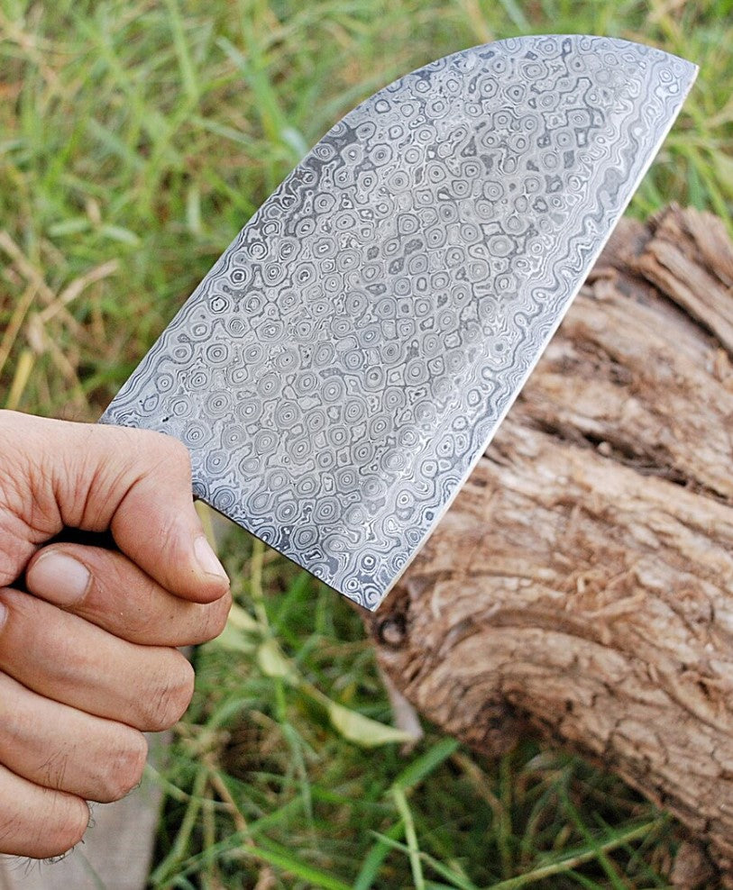 Berdella Damascus Steel Serbian Cleaver Knifejpg