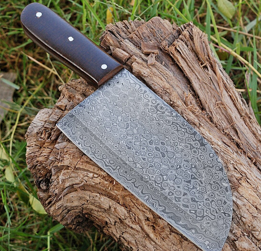 Berdella Damascus Steel Serbian Cleaver Knife in usjpg