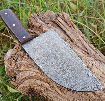 Berdella Damascus Steel Serbian Cleaver Knife reviewsjpg