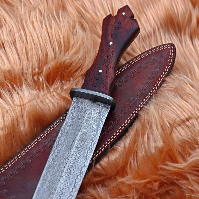 Morningstar Full Tang Damascus Steel Dagger  Hand Forged Collectible Ritual Knifejpg