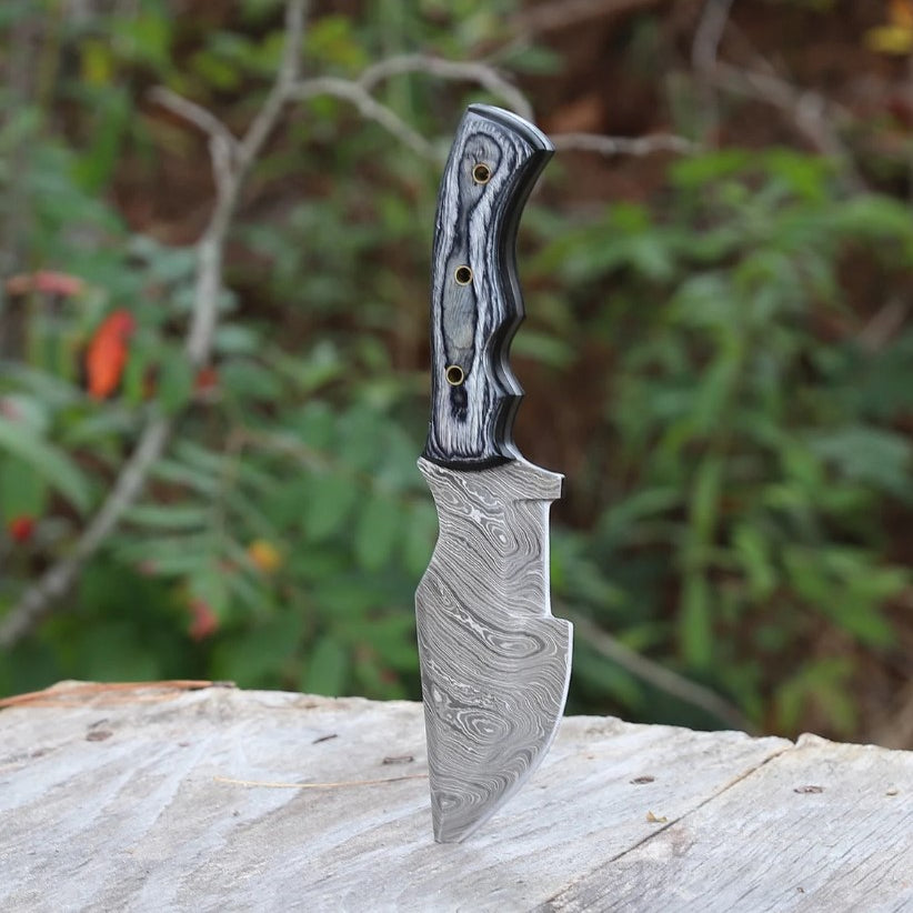 Blue Lagoon Damascus Steel Tracker Knifejpg