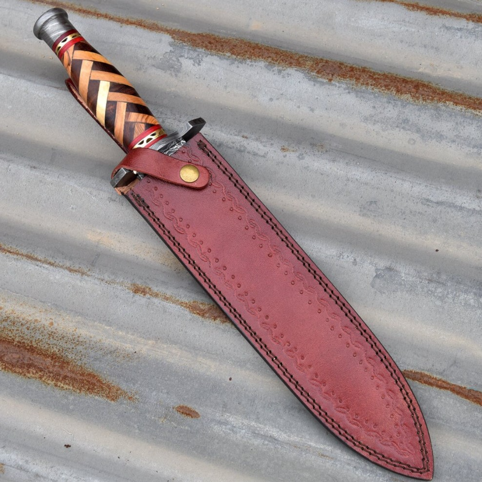 Basket Weaver Damascus Steel Dagger for salejpg