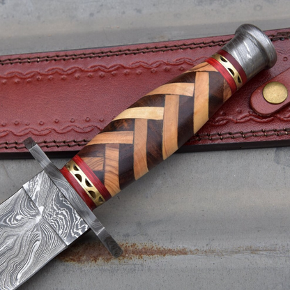 Basket Weaver Damascus Steel Dagger in usajpg