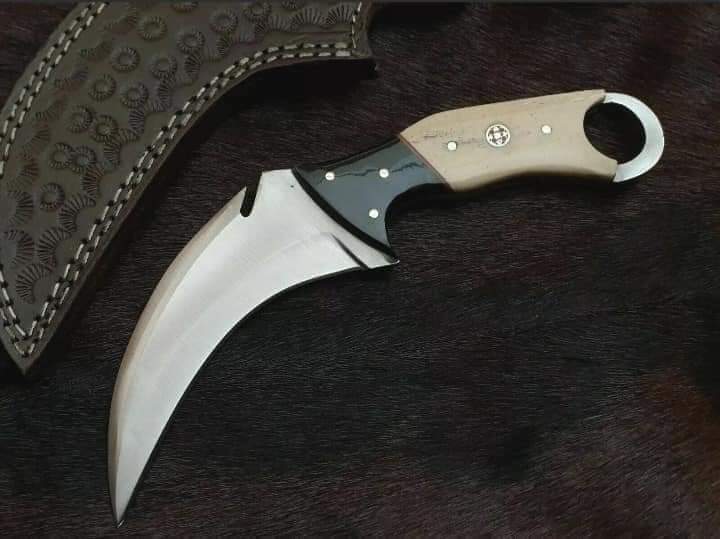 Stainless Steel knife, Hunting knife with sheath, fixed blade Camping knife, Karambat, Handmade Knives, Gifts For Men