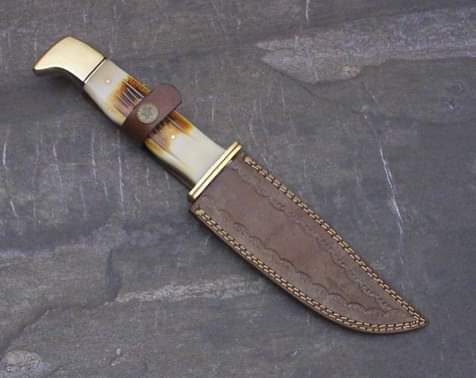 Damascus Steel Hunting Knife with Sheath near me